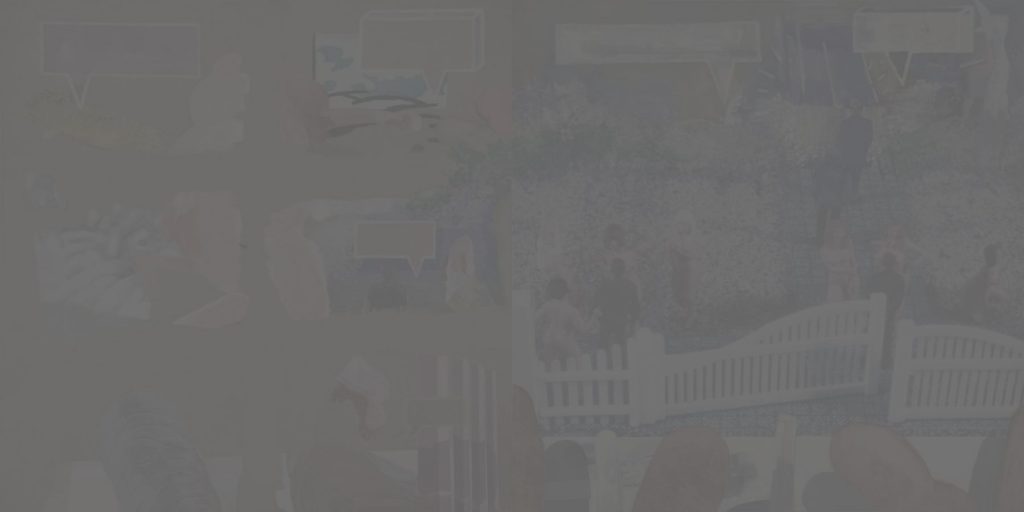 15. The Naturists, 2004-2006, acrylic/tempera/print/canvas, 200x400cm (grey)
