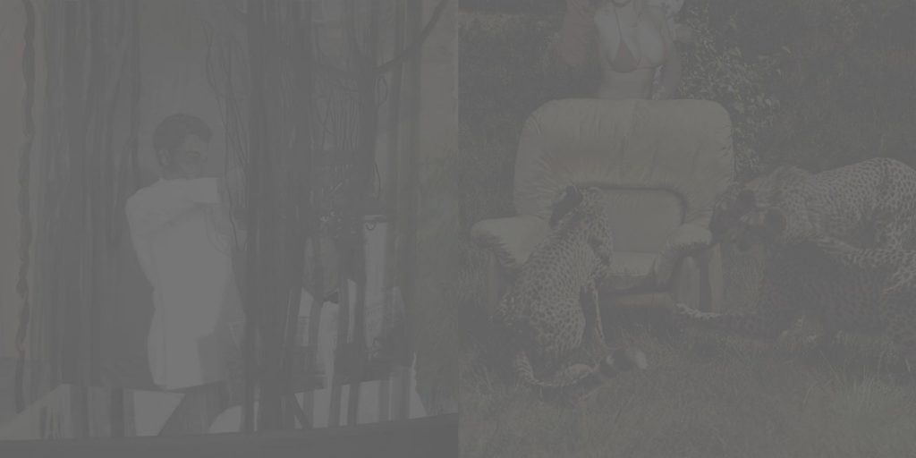 5. Brain Search, 2003-2005, oil/print/canvas, 200x400cm (grey)