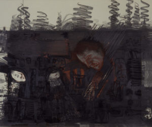 Silence, 1997, Drawing/Silkscreen/Paper, 100x75cm